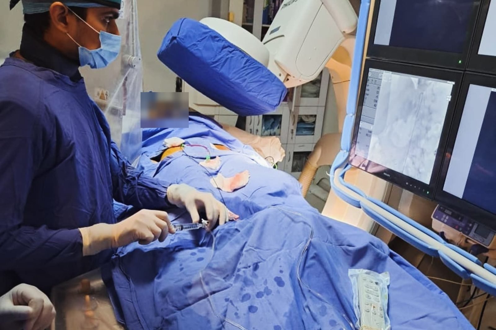 Dr Nachiket Kaneria: at the procedure table